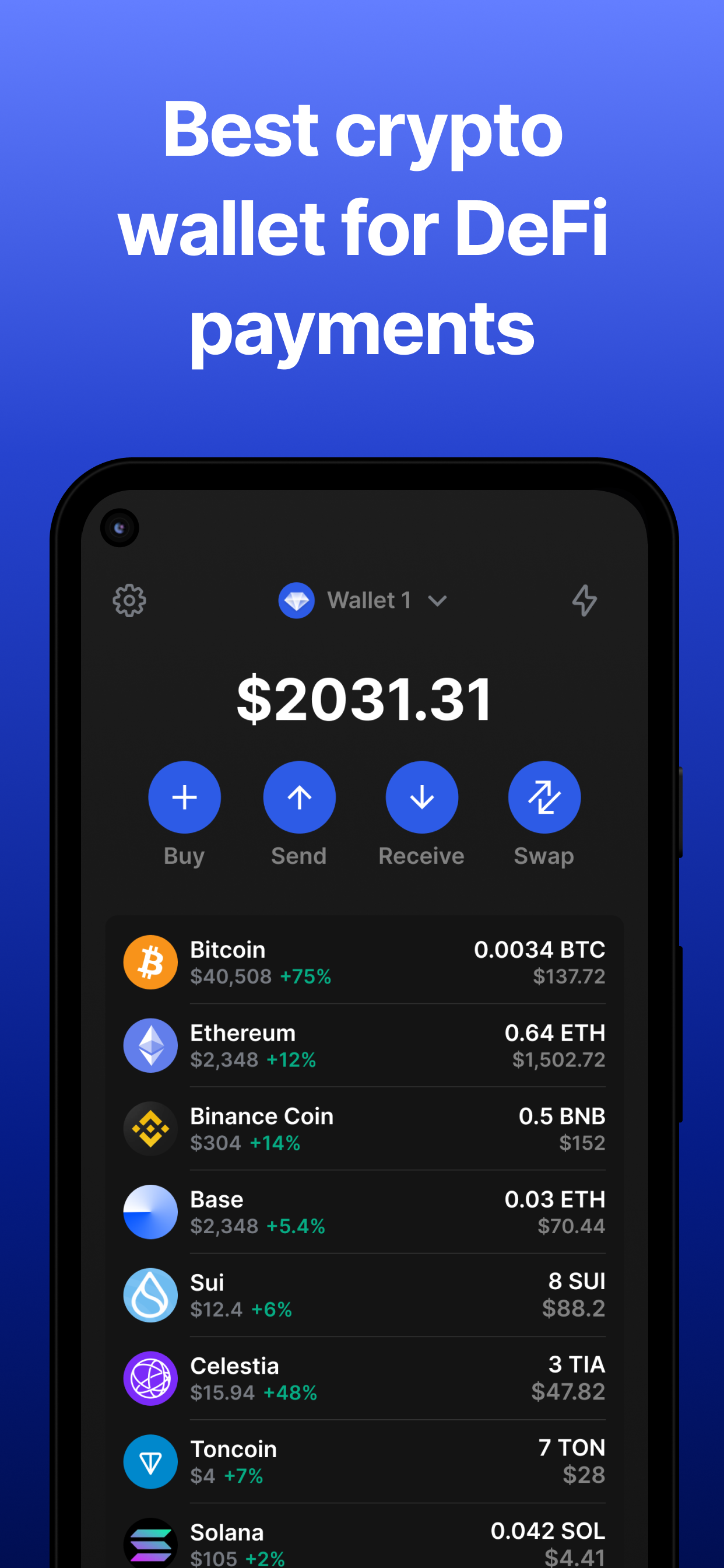 screenshot of Gem Wallet